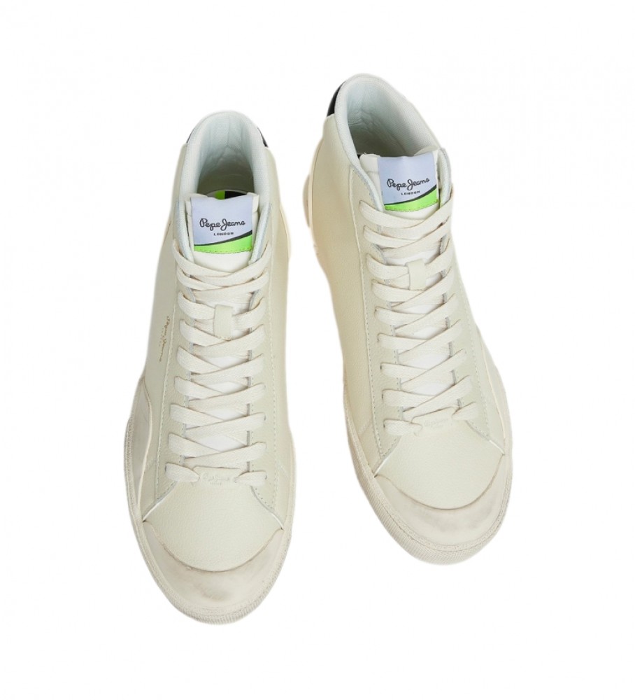 Tênis Pepe Jeans Kenton Vintagehigh de couro branco