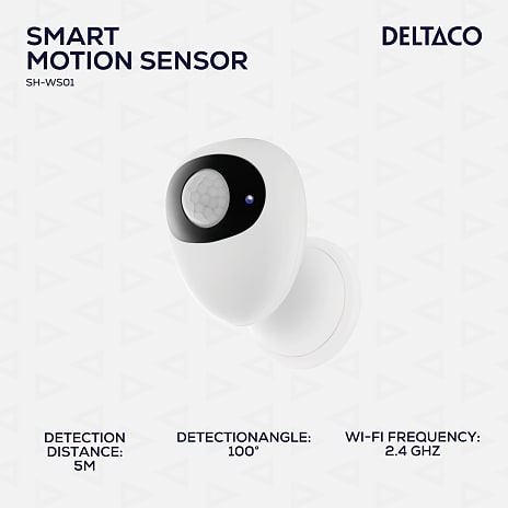 Deltaco smart bevægelsessensor PIR WiFi - hvid