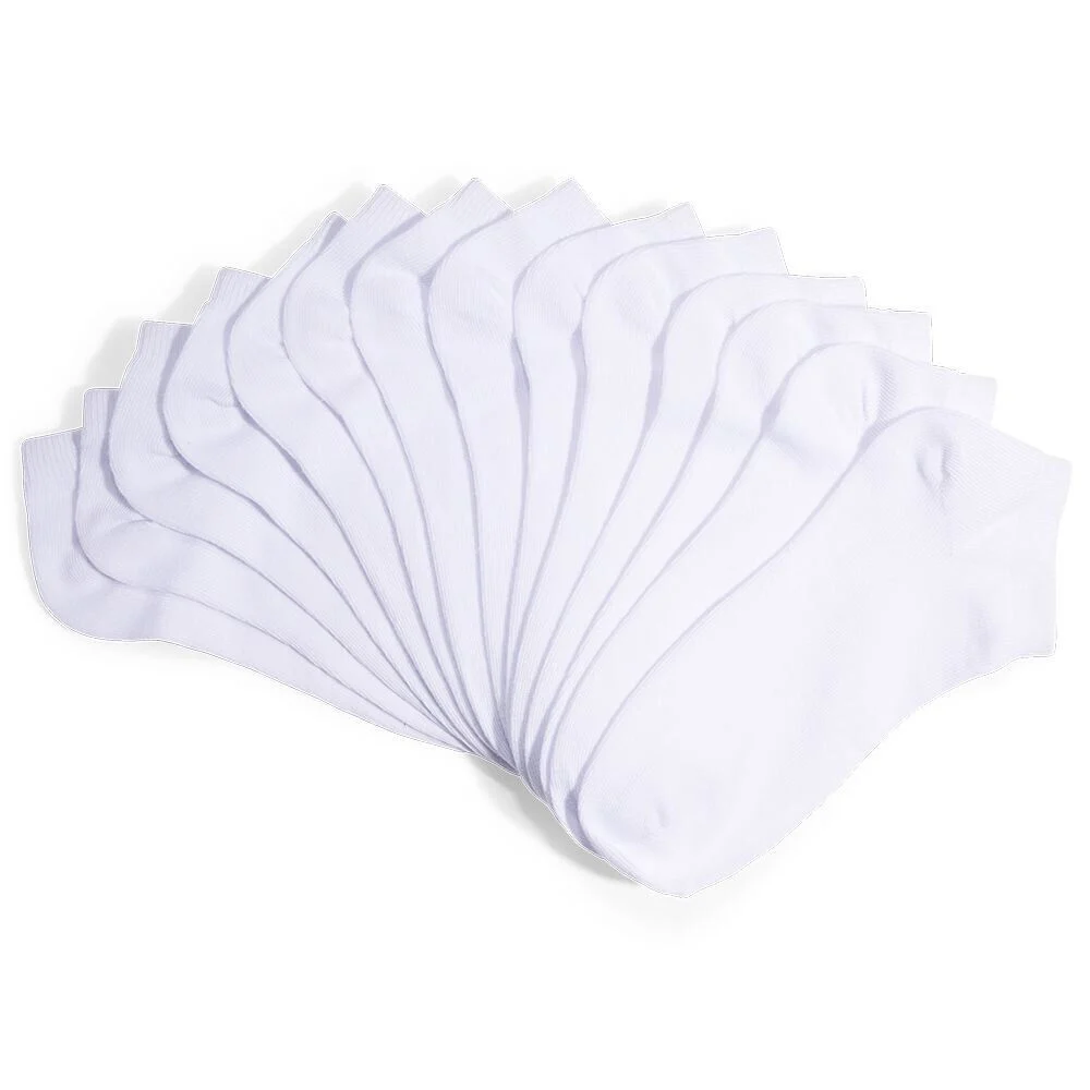 Lot 7 paires chaussettes tige basse coton et polyester - 3 coloris
