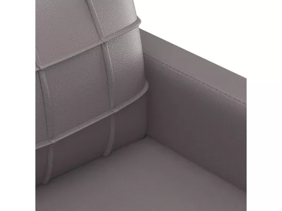 Fauteuil Gris 60 cm Similicuir