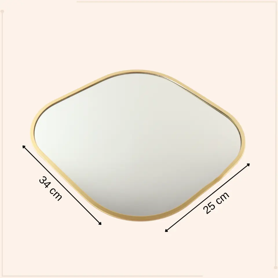 MISOU Spiegel Organische Vorm Goud 25x34cm