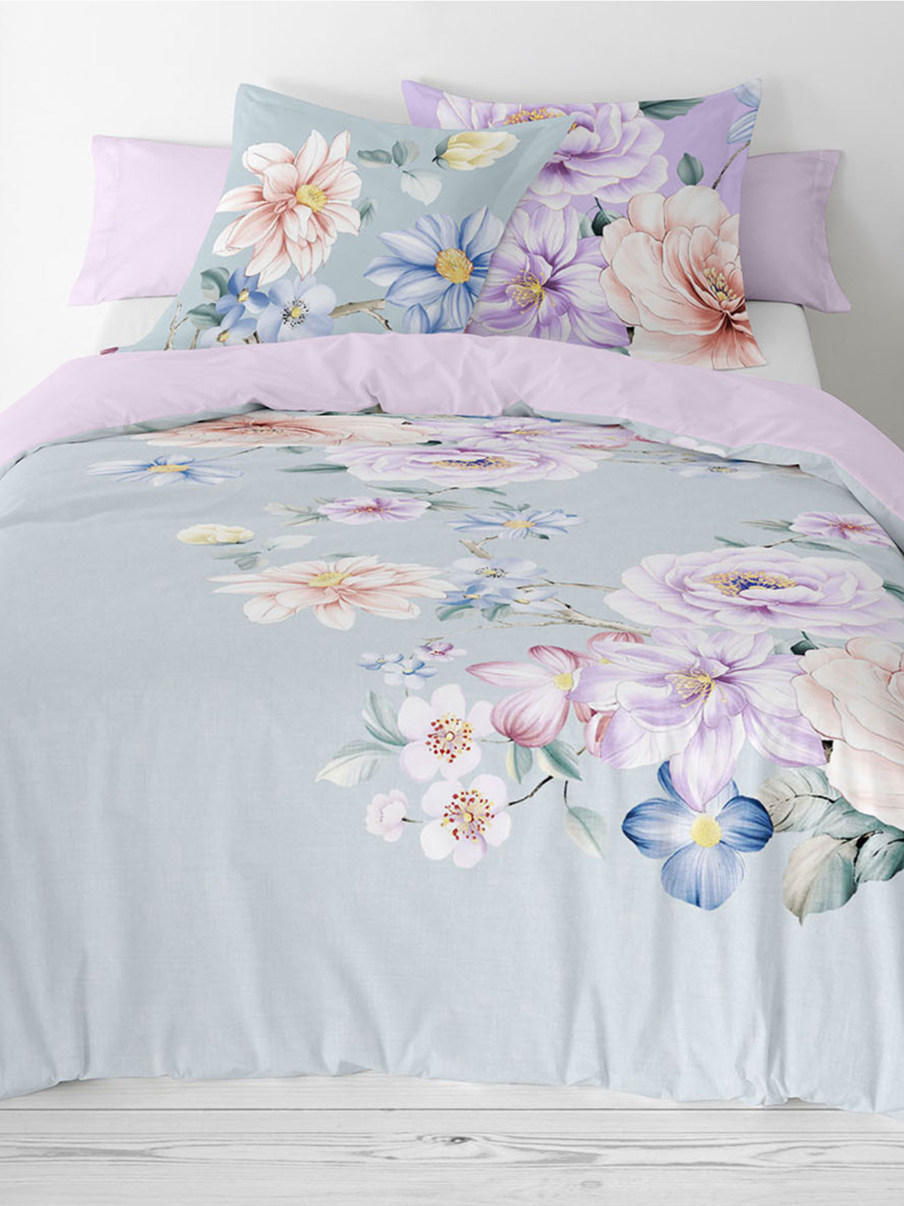 Drap Fleurs géantes coton
