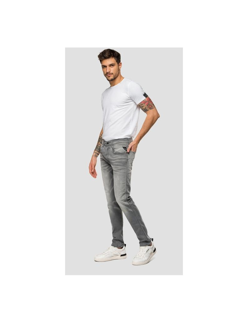 REPLAY JEAN COUPE SLIM ANBASS HYPERFLEX BIO GRIS