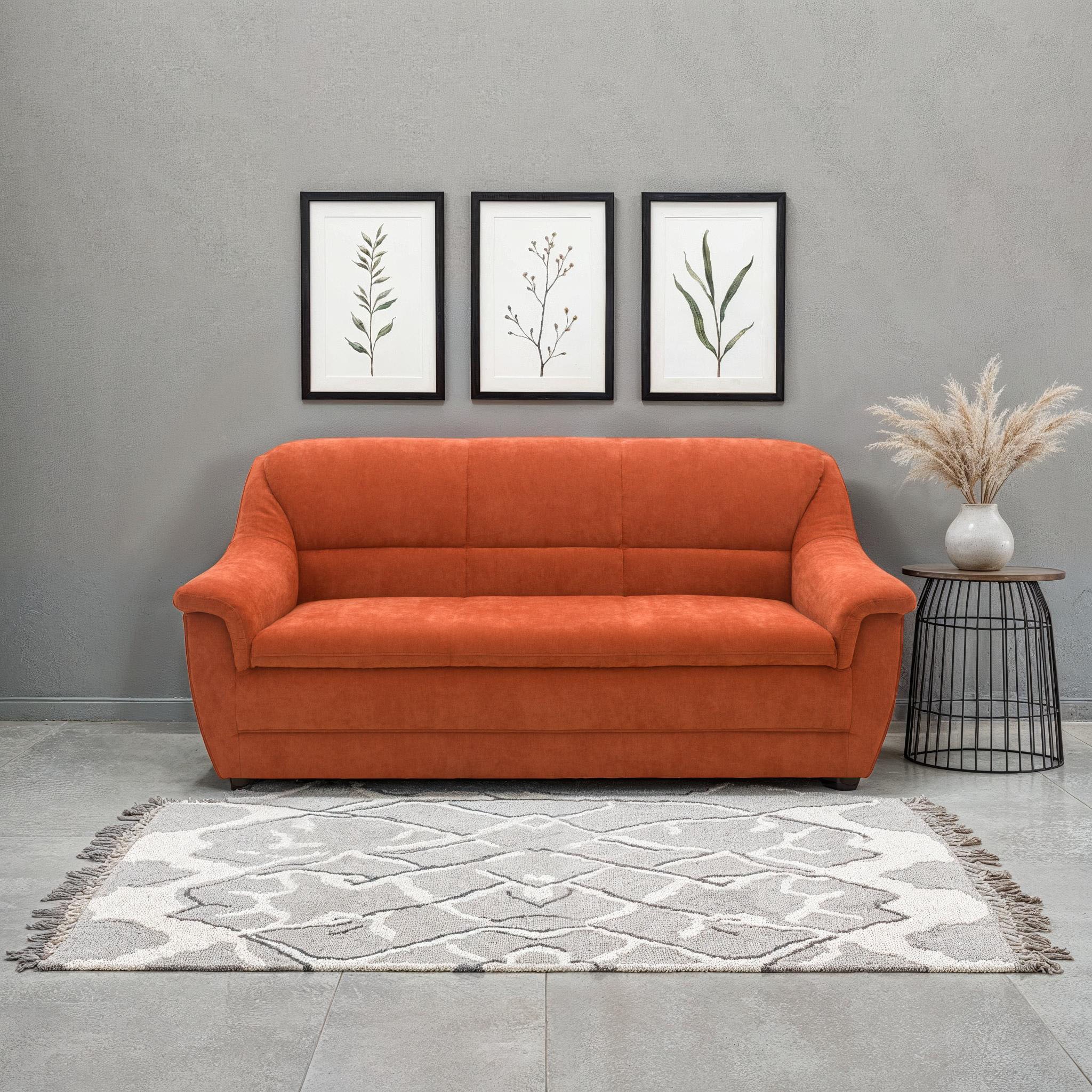 DOMO collection 3-Sitzer »Lale, zeitloses und komfortables Sofa, bequeme Armlehnen, Breite 185cm«