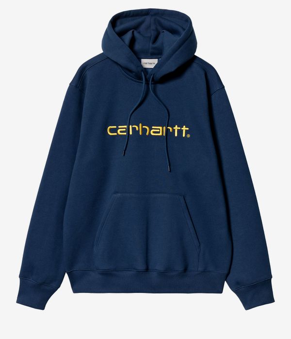Carhartt WIP Basic Hoodie (ink air yellow) online kaufen | skatedeluxe