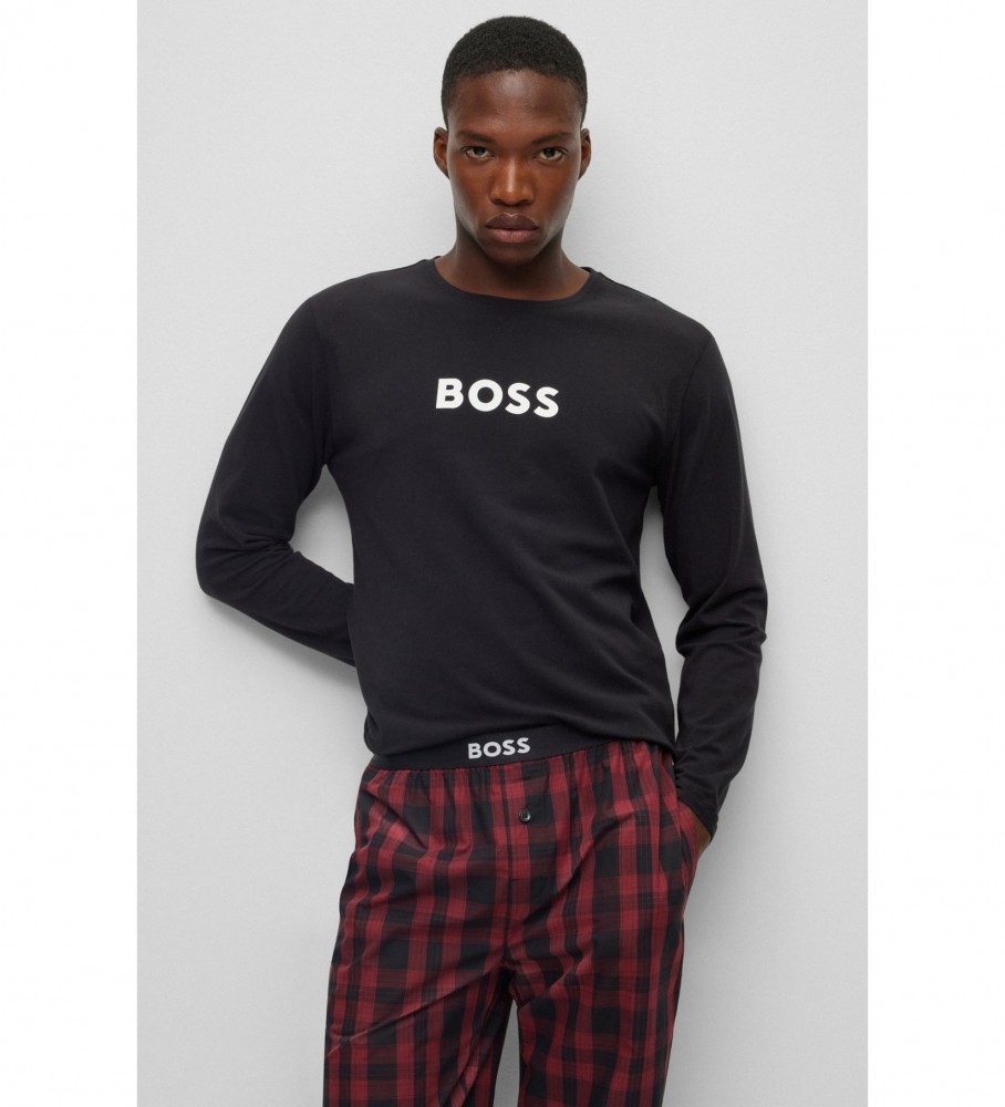 BOSS Pijama Regular Fit Logos Contraste rojo