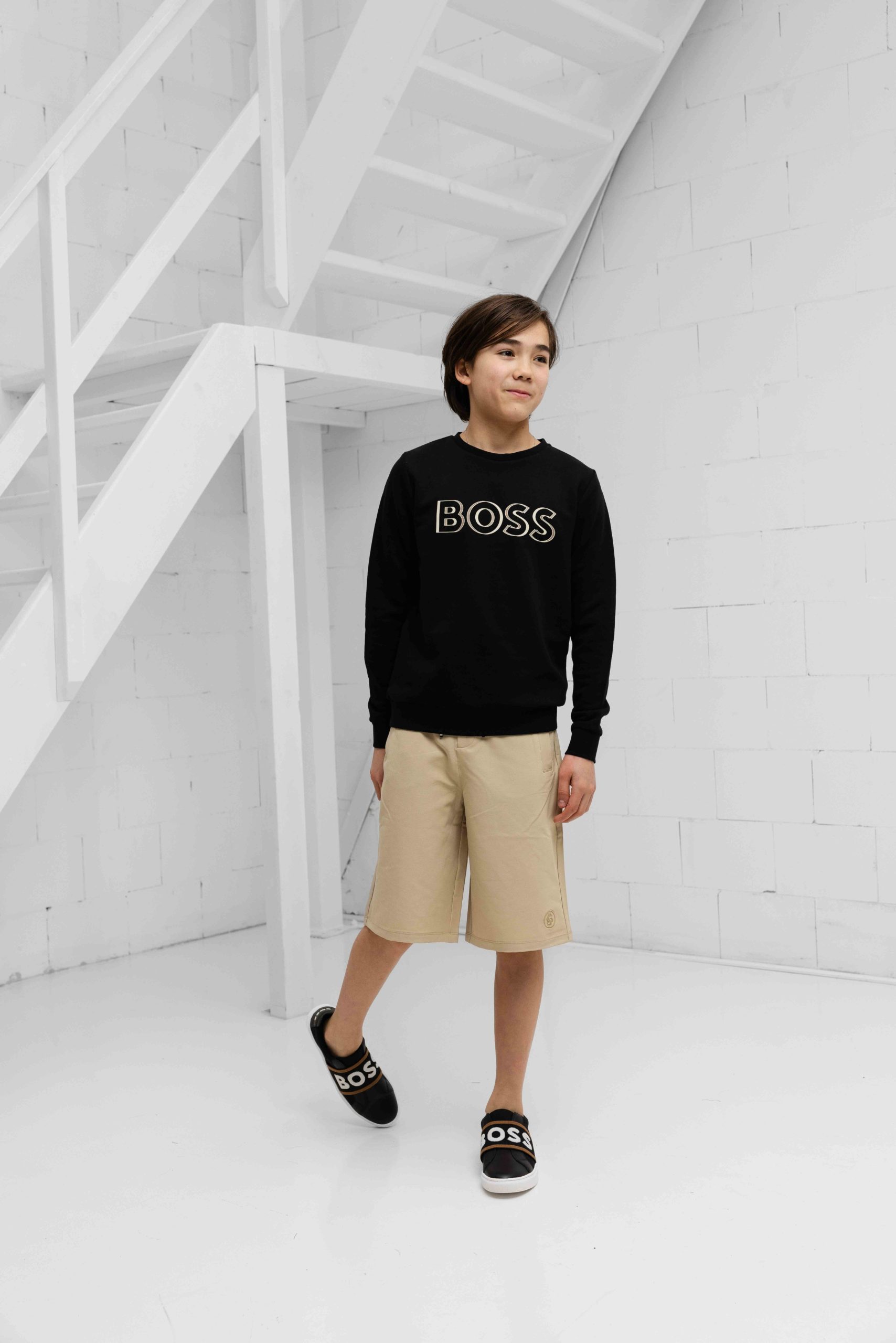 Hugo Boss Korte Broek Kids Beige
