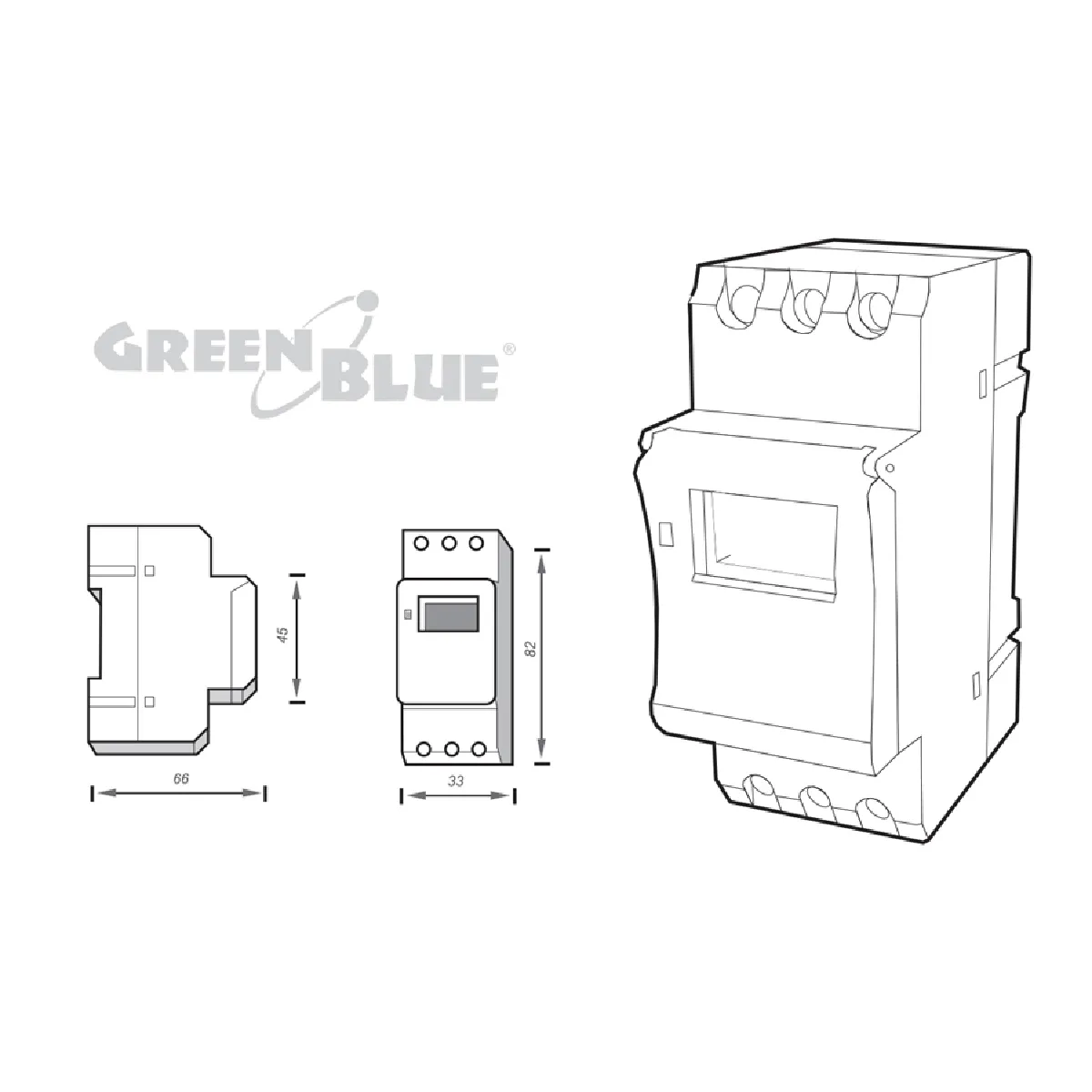 GreenBlue Programmateur DIN GB104