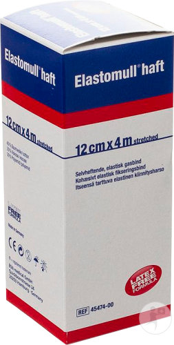Bsn Medical Elastomull Haft Bandage De Fixation Élastique Cohésif 4m x 12cm Pièce 1 (4547000)