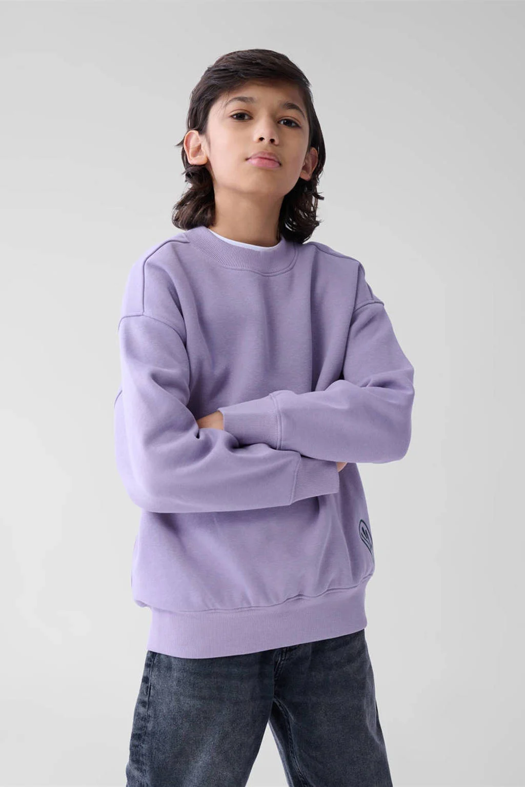 Shoeby sweater met backprint lichtpaars