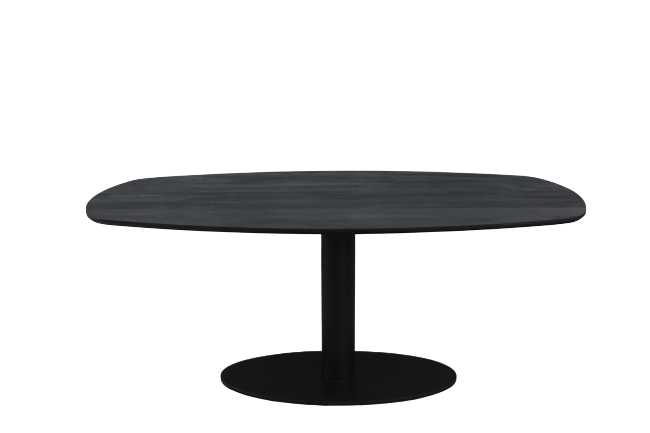 Eettafel Berlijn deens ovaal zwart 160cm