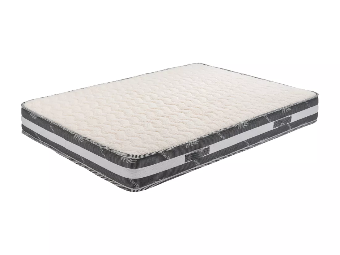 Matelas + Alèse 180x200 x 22 cm - Très Ferme - Face Hiver Laine - ame rembourrage 100 % polesther - âme 100 % polyuréth