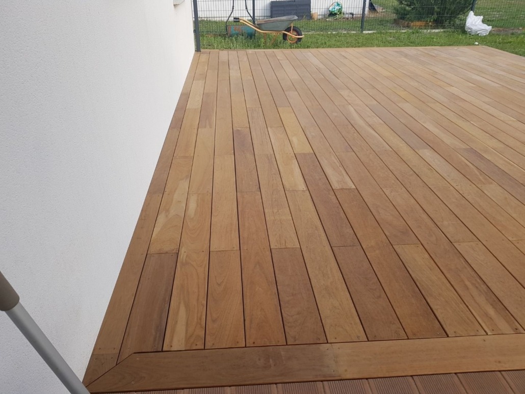 Pack complet 15m² lame de terrasse ipe lx950mm avec lambourde, vis, cale de ventilation, plot pvc et bande bitumineuse