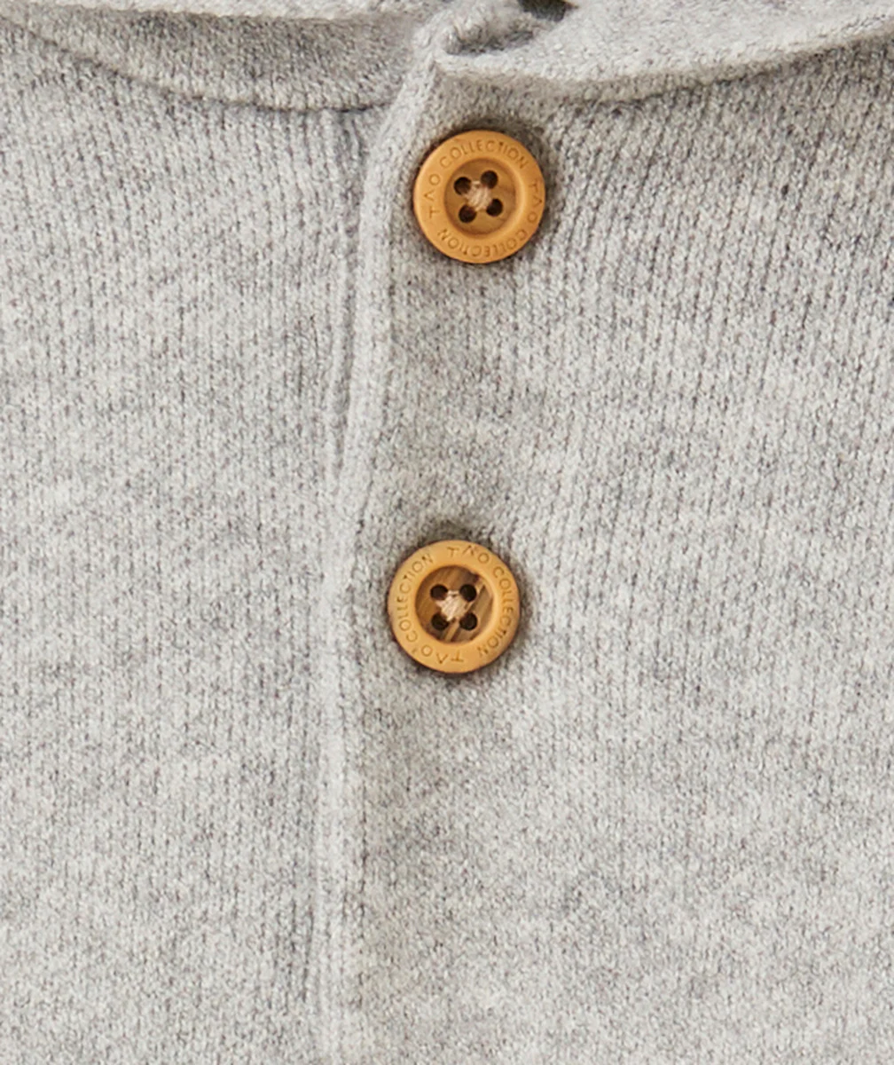 PULL À CAPUCHE BÉBÉ GARÇON EN FIBRES RECYCLÉES GRIS