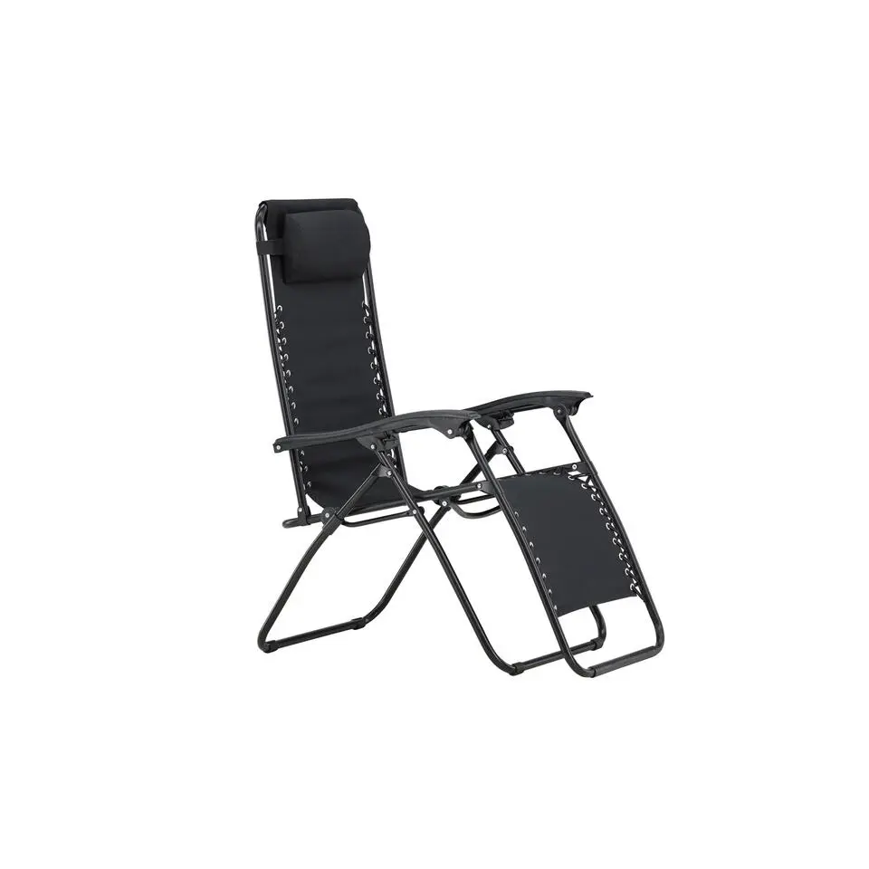 Hioshop Vulcano ligstoel zwart