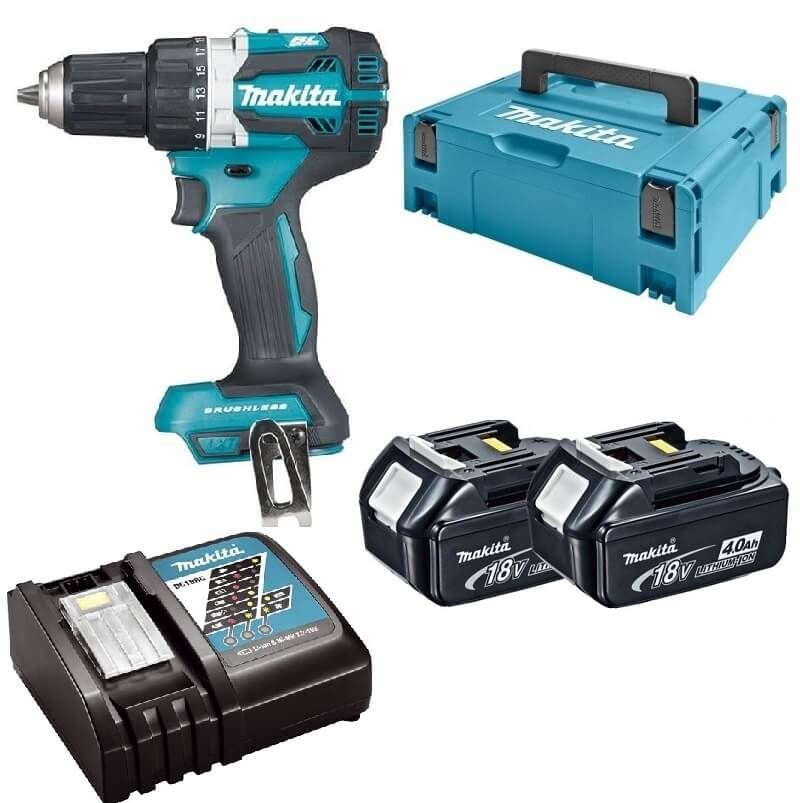Makita DDF484RMJ 18V Li-ion accu boor-/schroefmachine set (2x4.0Ah) in Mbox