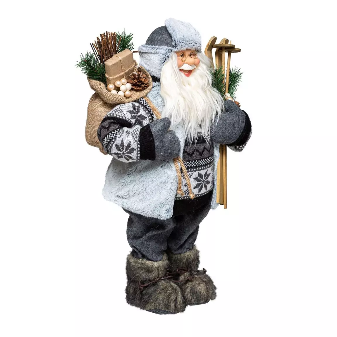 Père Noël déco Traditionnel (H30 cm) Arnold