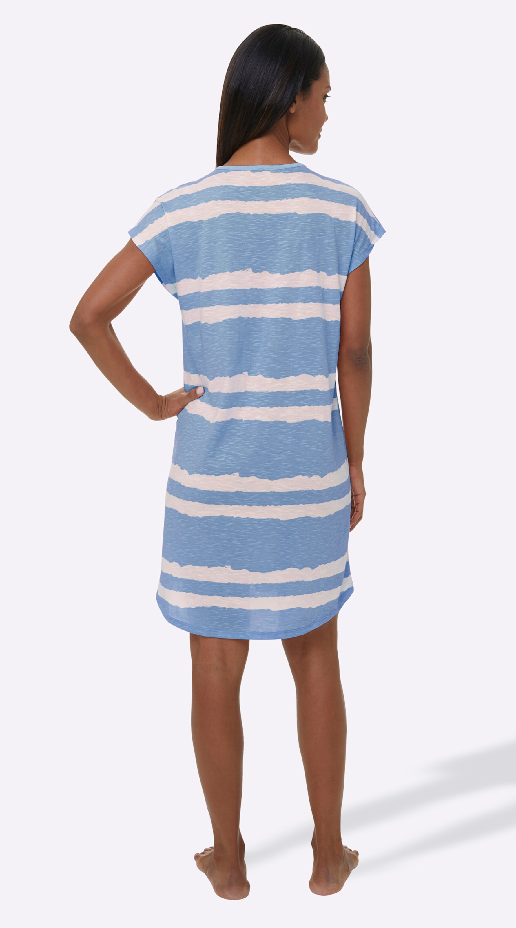 wäschepur Sleepshirts in bleu + apricot