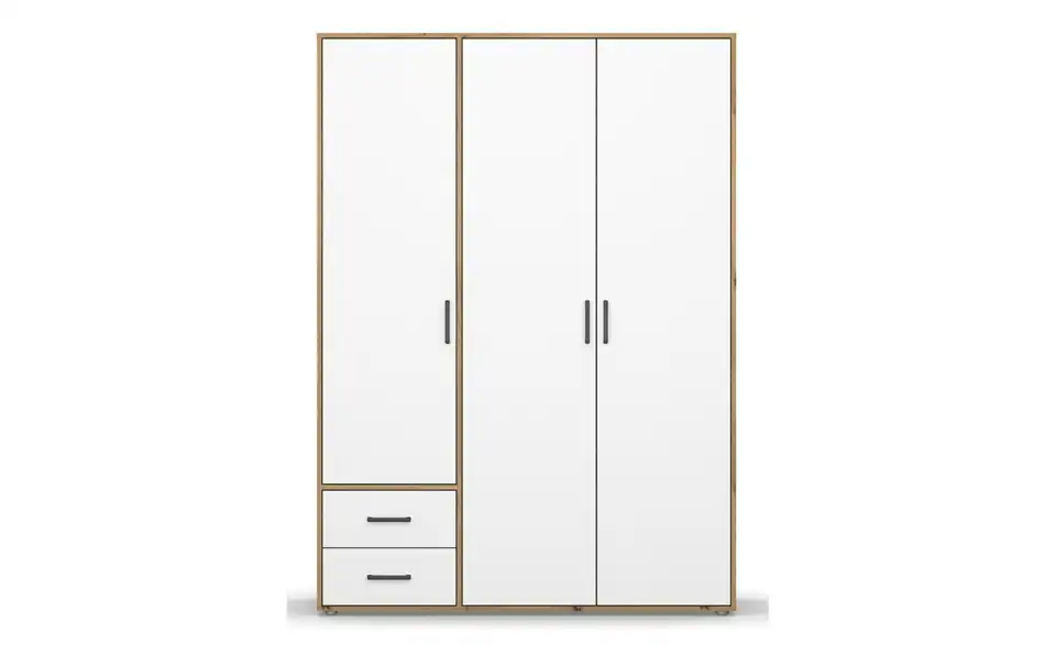 Drehtürenschrank Absetzung: Eiche Artisan 140 cm 3 Stück