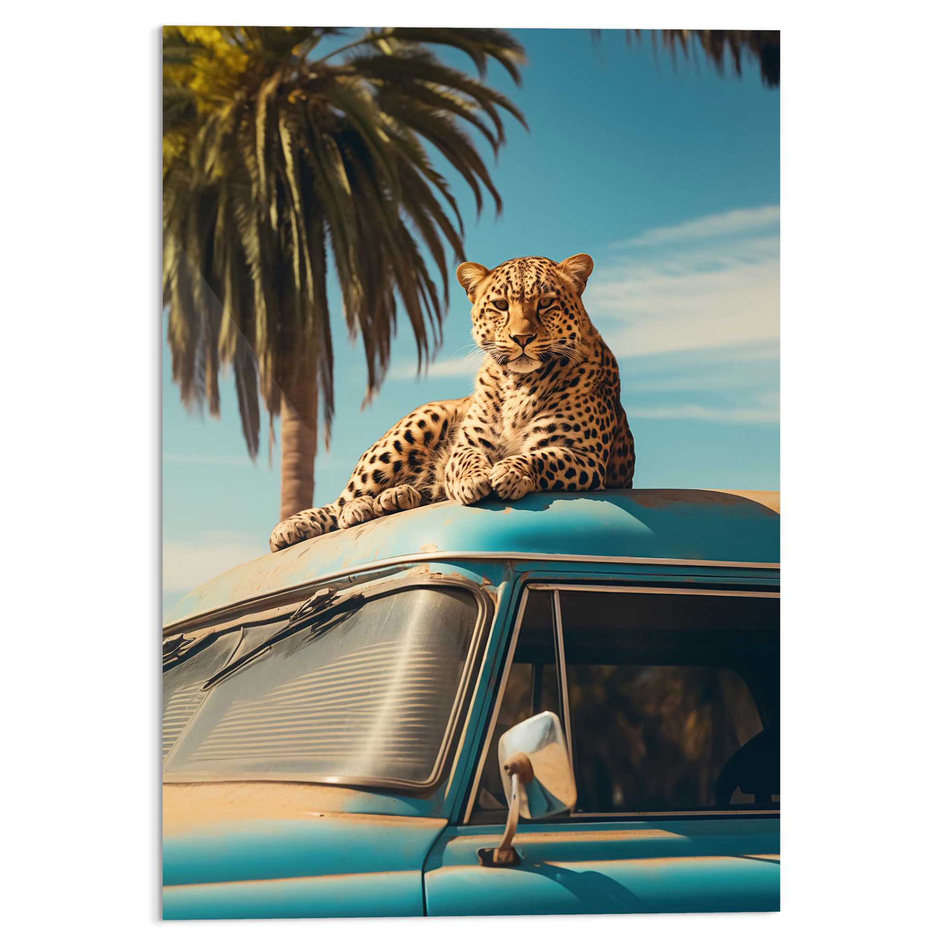 Deco Glass TIGER ROOFTOP - 70x100 cm