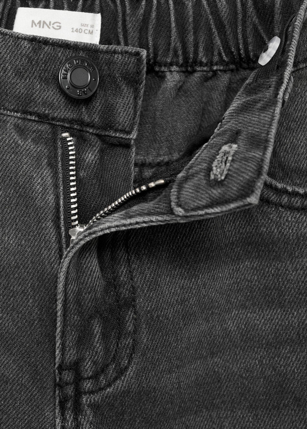 Mango Kids straight leg jeans grey denim