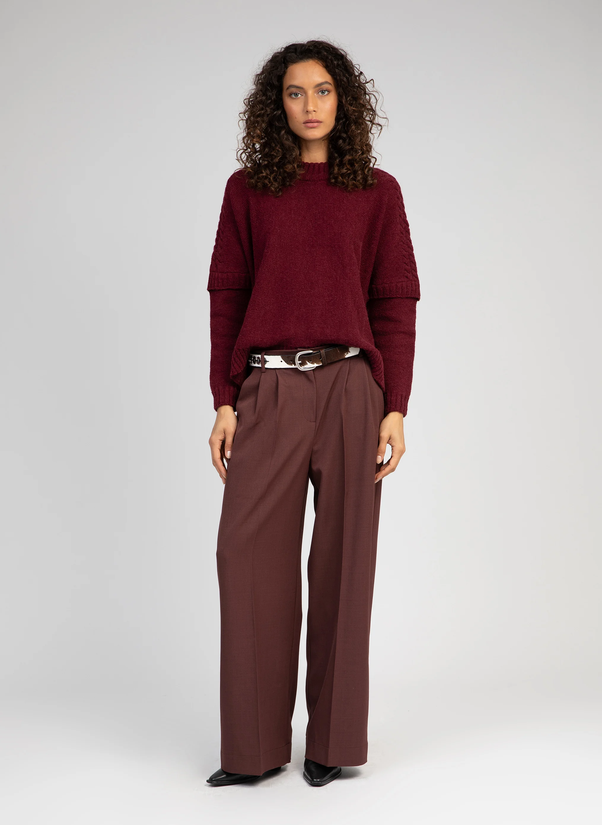 VIJALI - Pull col rond | Beige