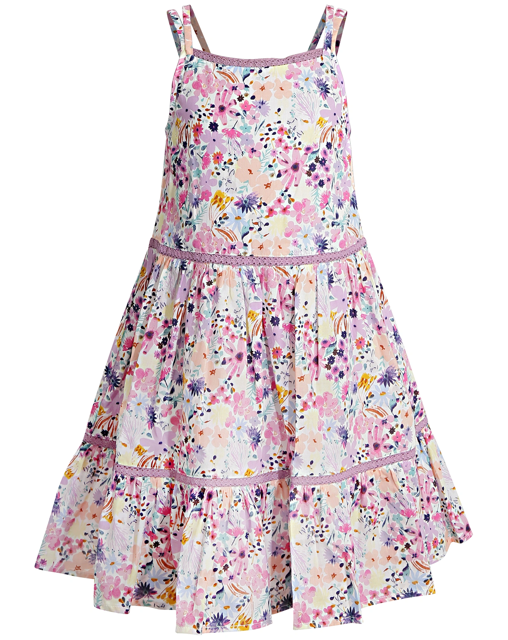 Träger-Kleid FLOWER PARADISE in flieder