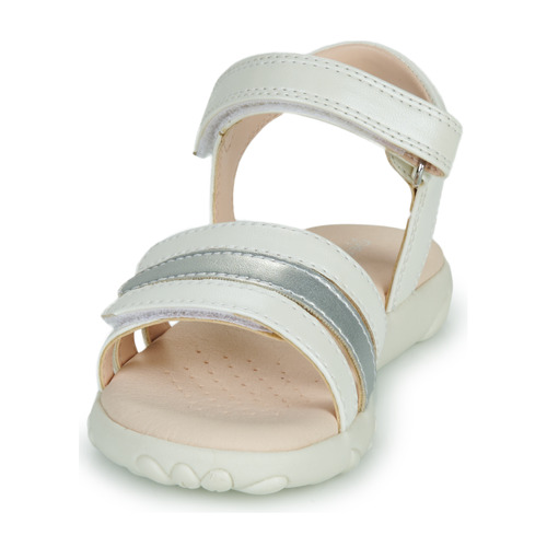 Geox - J SANDAL HAITI GIRL - Blanc / Argenté