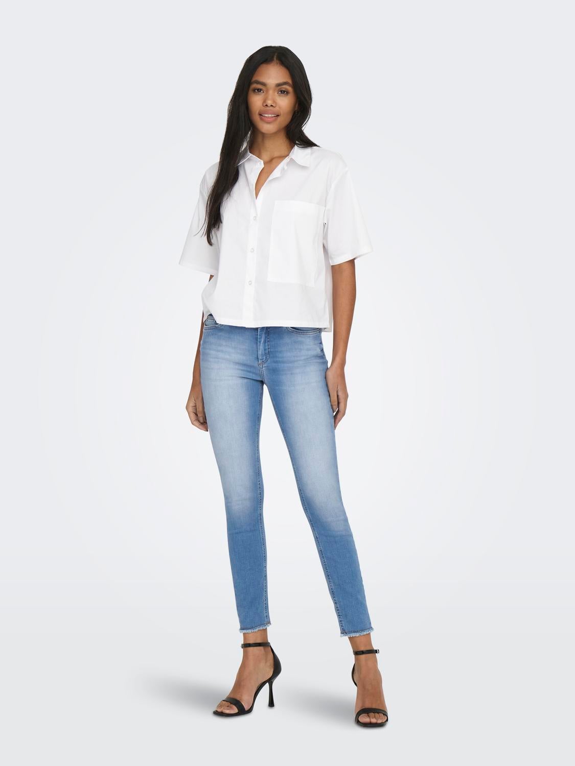 ONLBLUSH Mittlere Taille Skinny Fit Jeans Light Medium Blue Denim