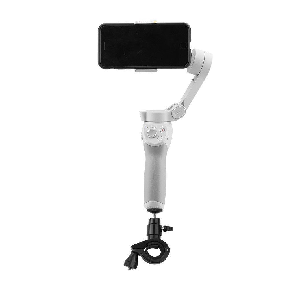 Alu Fahrrad Halterung Velo Lenkstangen Halter für DJI OM 4 / OSMO Mobile 3 / OSMO Mobile 2  - Schwarz