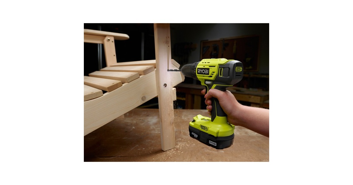 RyobiONE+ Accu-Schroefboormachine R18DD4-215GJ schroeftol  (Groen/zwart, Incl. 2x Li-Ion Accu 1,5Ah)