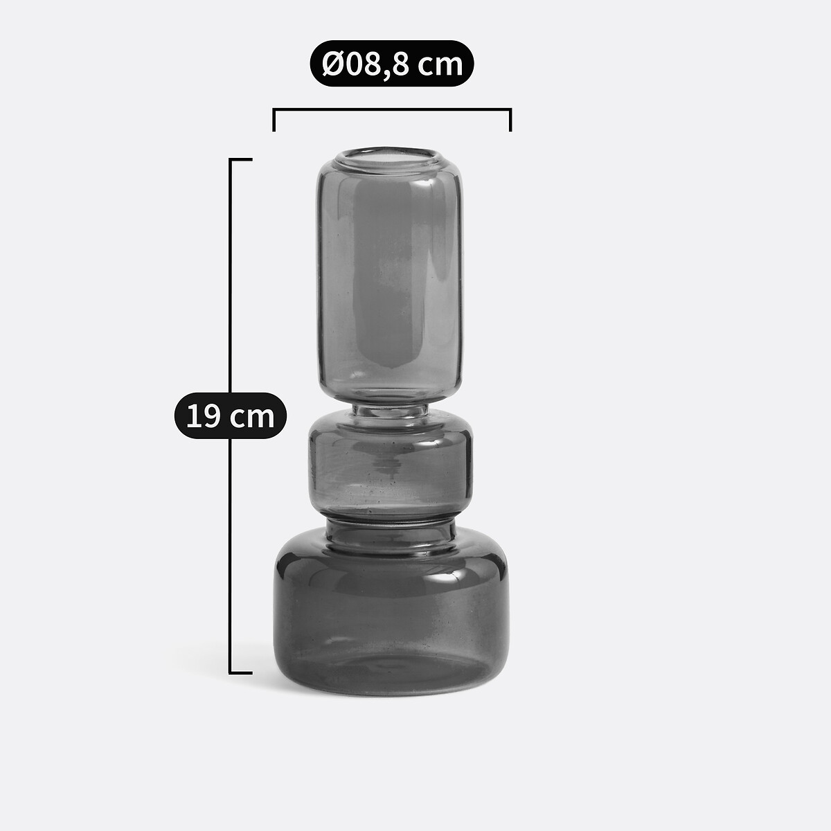 LA REDOUTE INTERIEURS<br>Vaso de vidro Alt.19 cm, Oryo