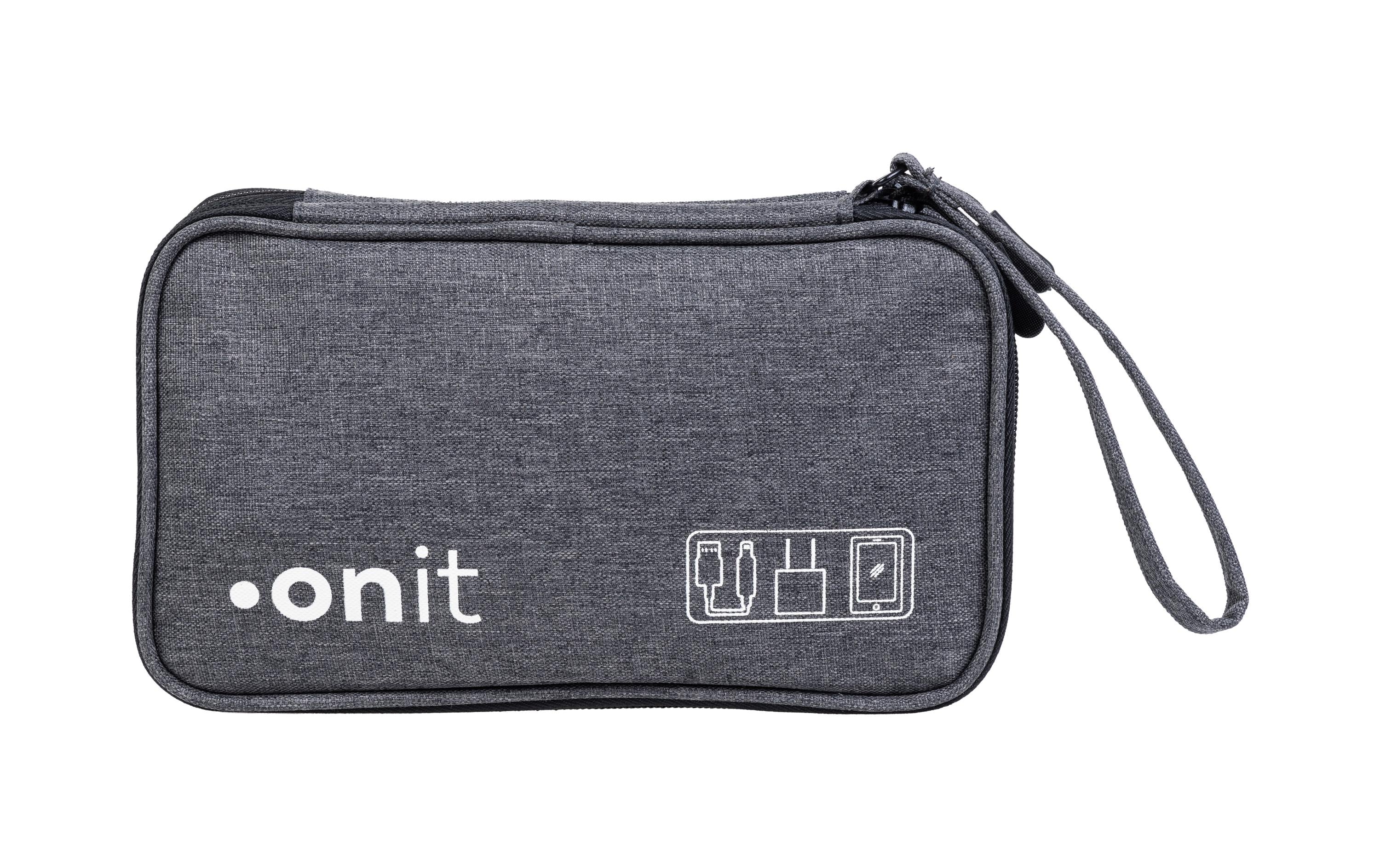 Reisetasche Tech-Zubehör Mini, GrauZubehörtasche für Powerbank, Ladegerät, USB-Stick, Kabel und mehr