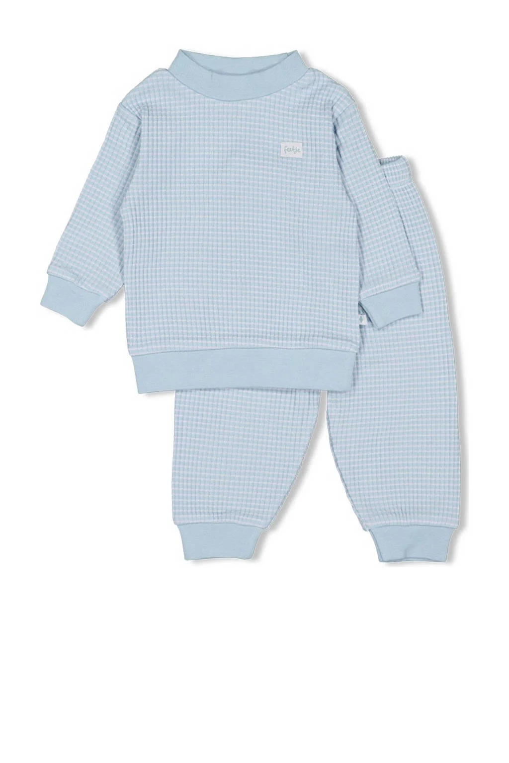 Feetje unisex wafel pyjama lichtblauw