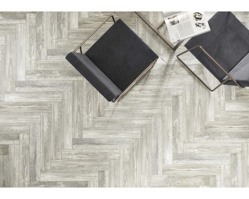 Porseleinen steengoed wand- en vloertegel Notta Zilver 11 x 60 x 0,8 cm mat