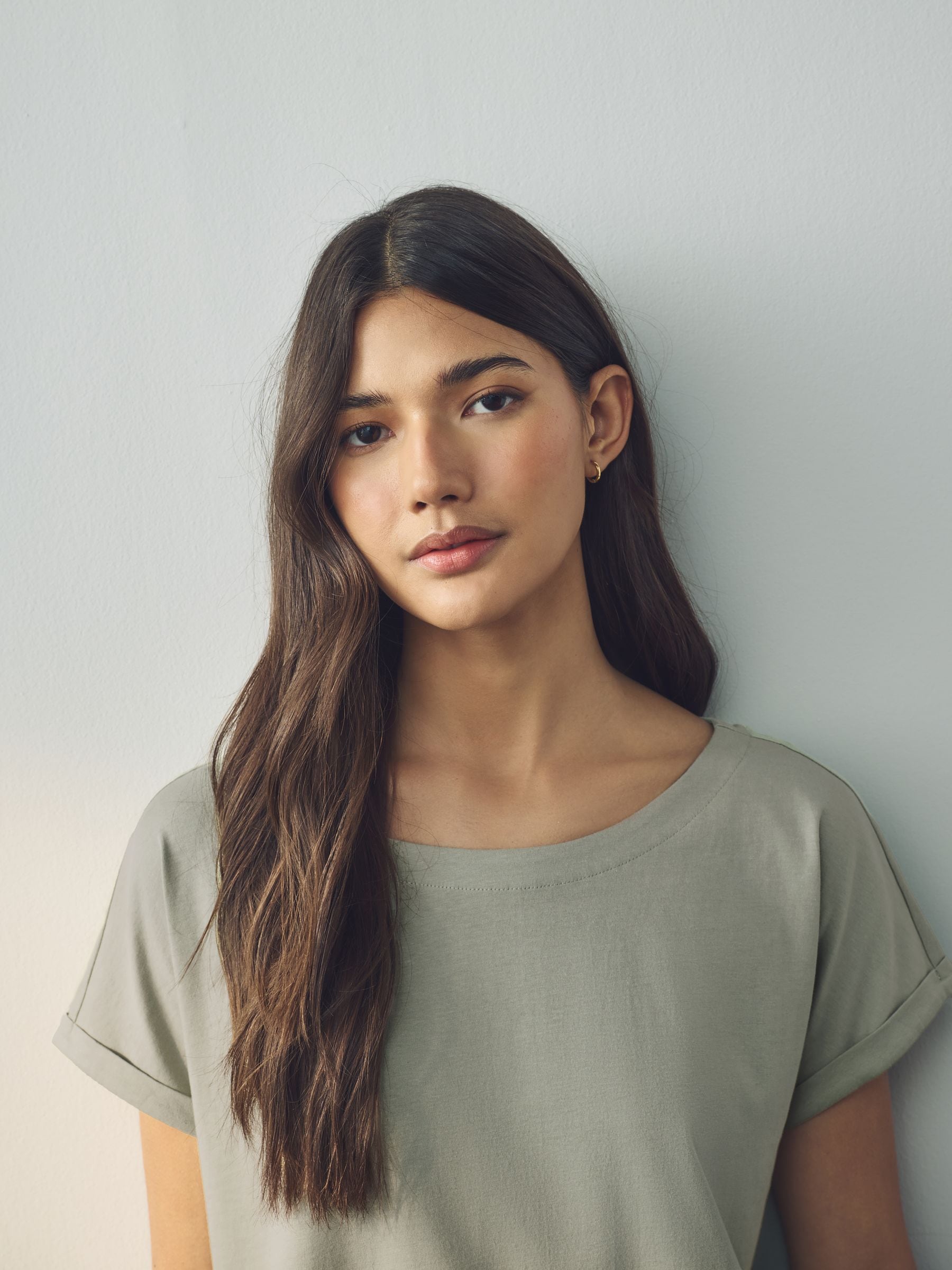 Ecru/Taupe/Bruin/Blauw/Geel - Set van 5 T-shirts met kapmouwtjes