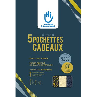 Coffret de 5 pochettes cadeaux Handicap International