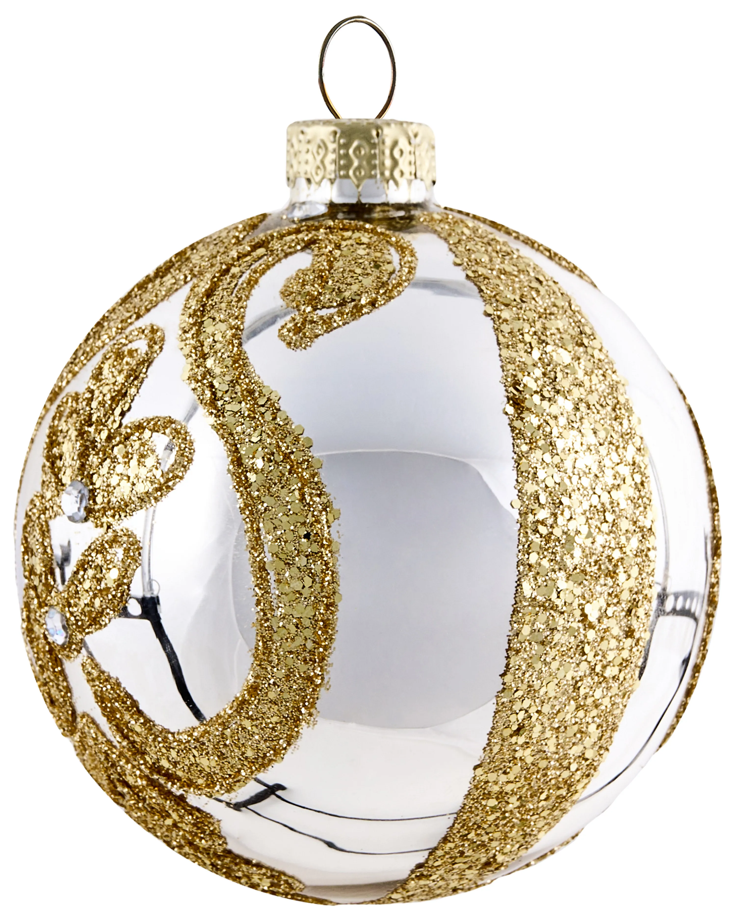 Set van 70 kerstballen FLICKER Glas Goud
