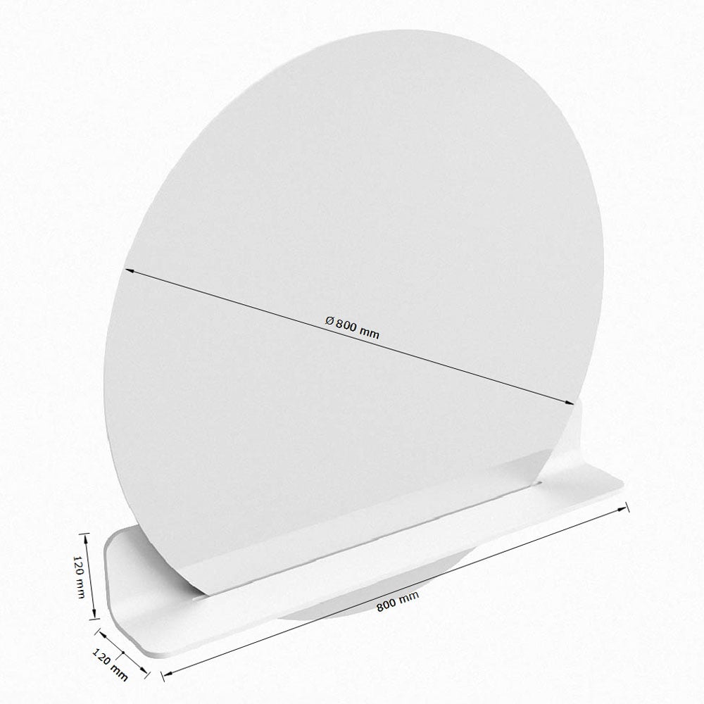 Mondiaz Spot spiegel rond Ø80cm met planchet rust