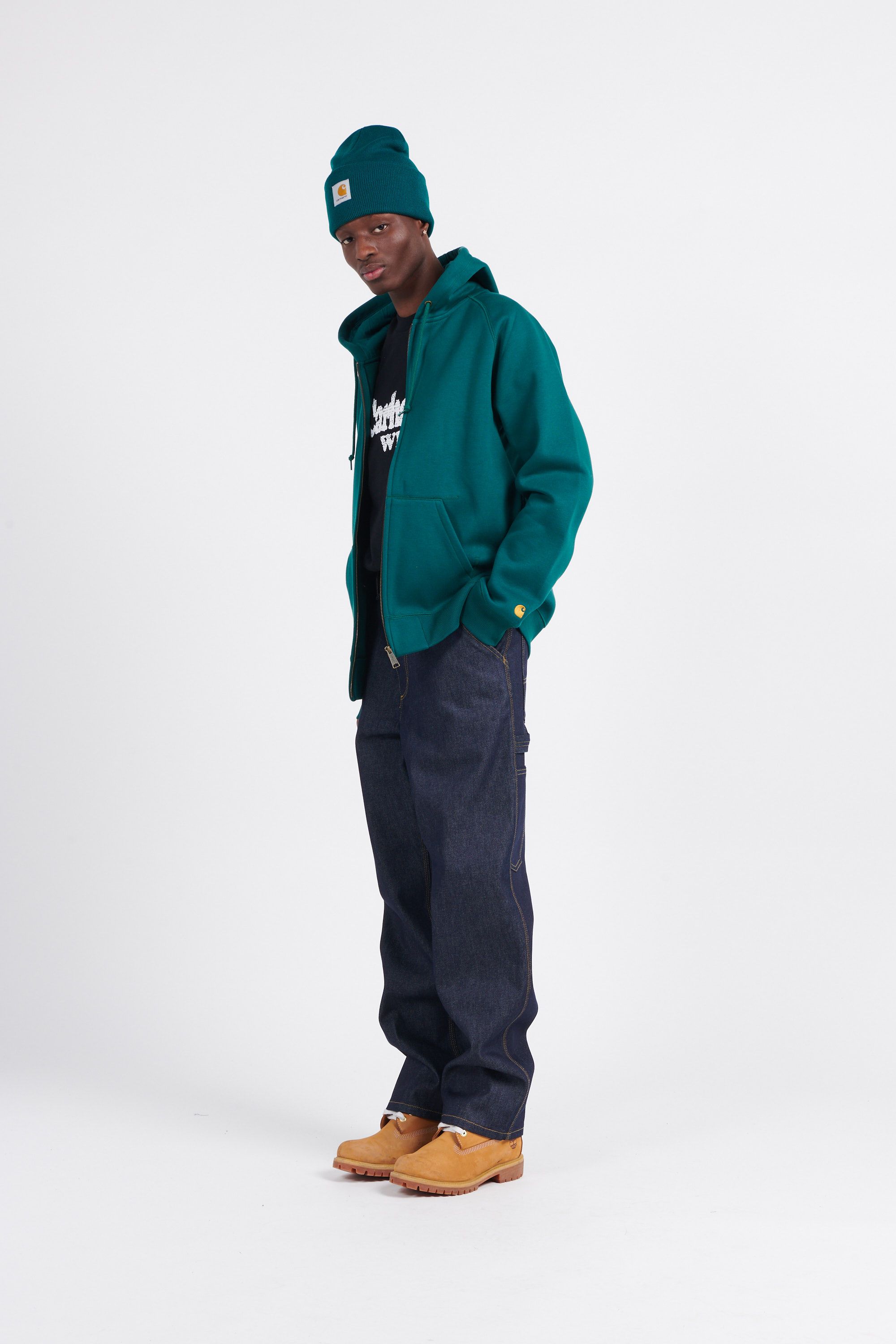 CARHARTT WIP Hoodie zippé Hooded Chase Jacket Vert