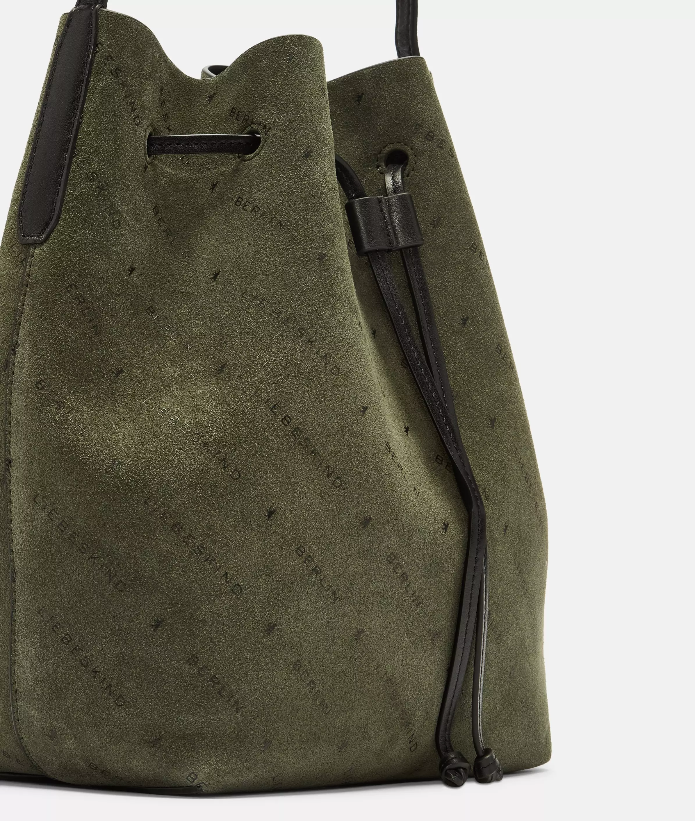 Monogram Bucketbag M Suede shoulder bag with Liebeskind Berlin lettering