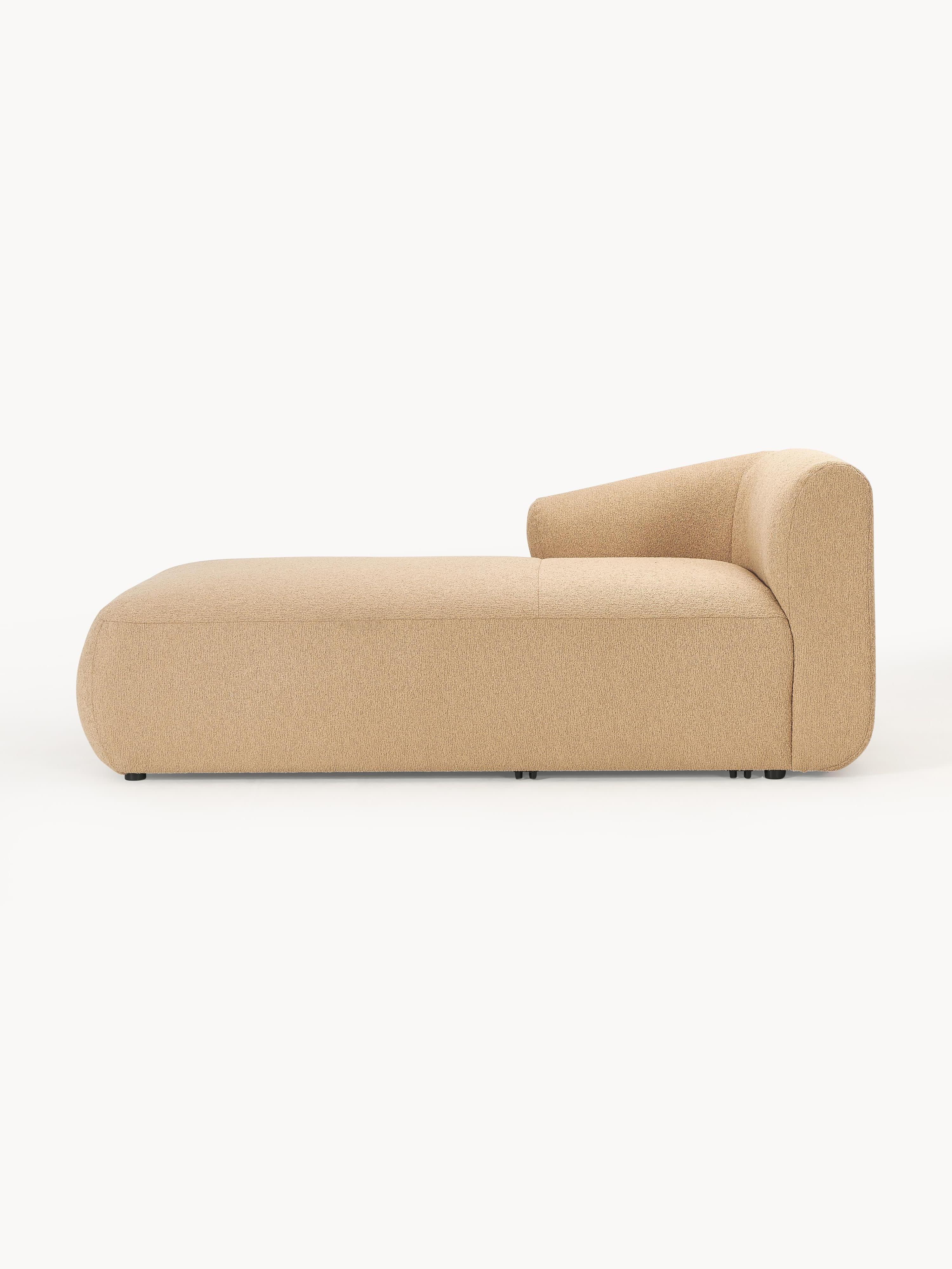 Chaise longue hoekmodule Sofia uit bouclé
