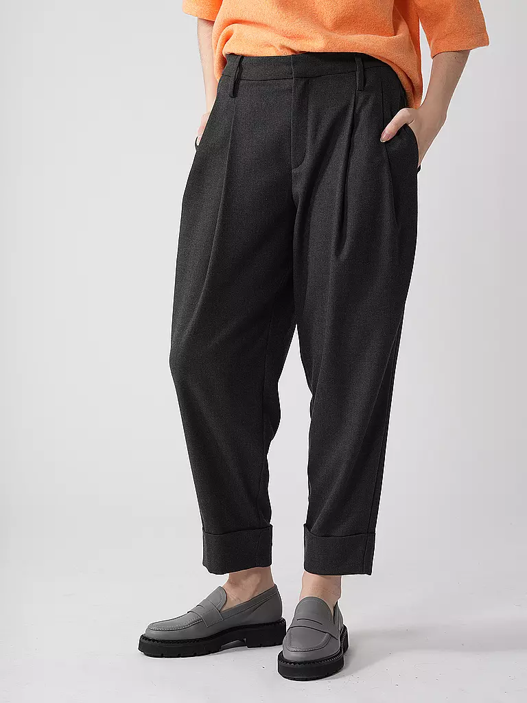 MAC Marlenehose Wide Leg MAYFAIR grau