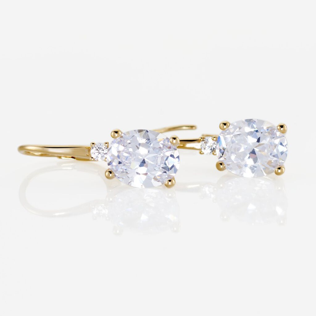 Boucles D'oreilles Plaqué Or Mirzel Oxydes De Zirconium