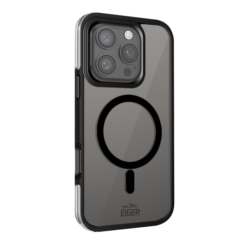 iPhone 16 Pro Max MagSafe Ultra Protection MountainAir Case Schutzhülle mit Air Cushion Fallschutz (EGCA00657) - Schwarz / Transparent