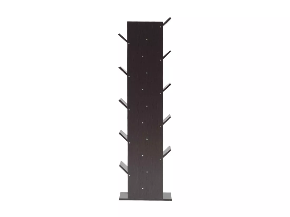 Bibliothèque Etagère 10 Etagères Marron Wengè Bois 160x44,5x22