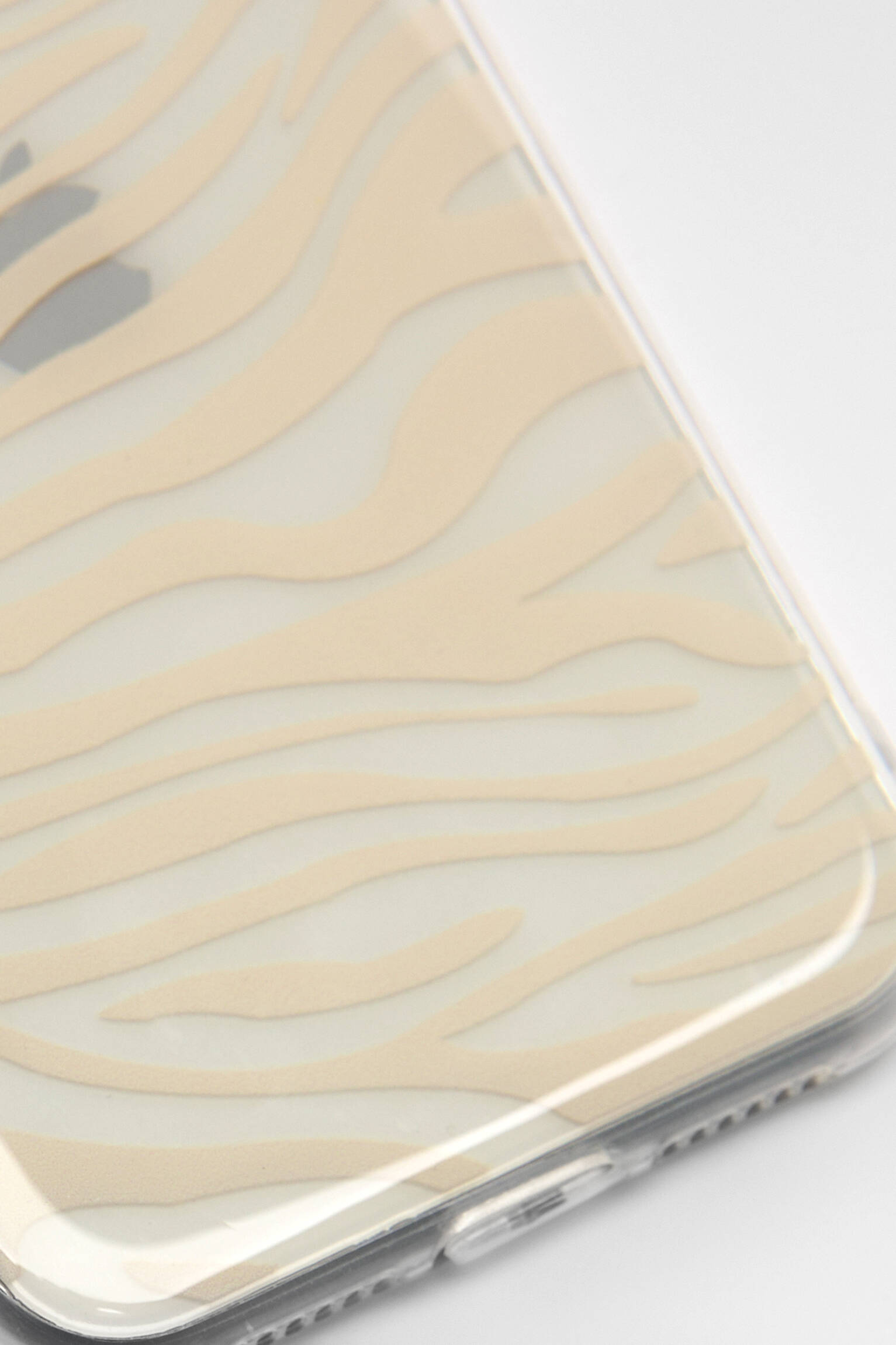 Capa para iPhone com estampa de zebra - Rosa nude