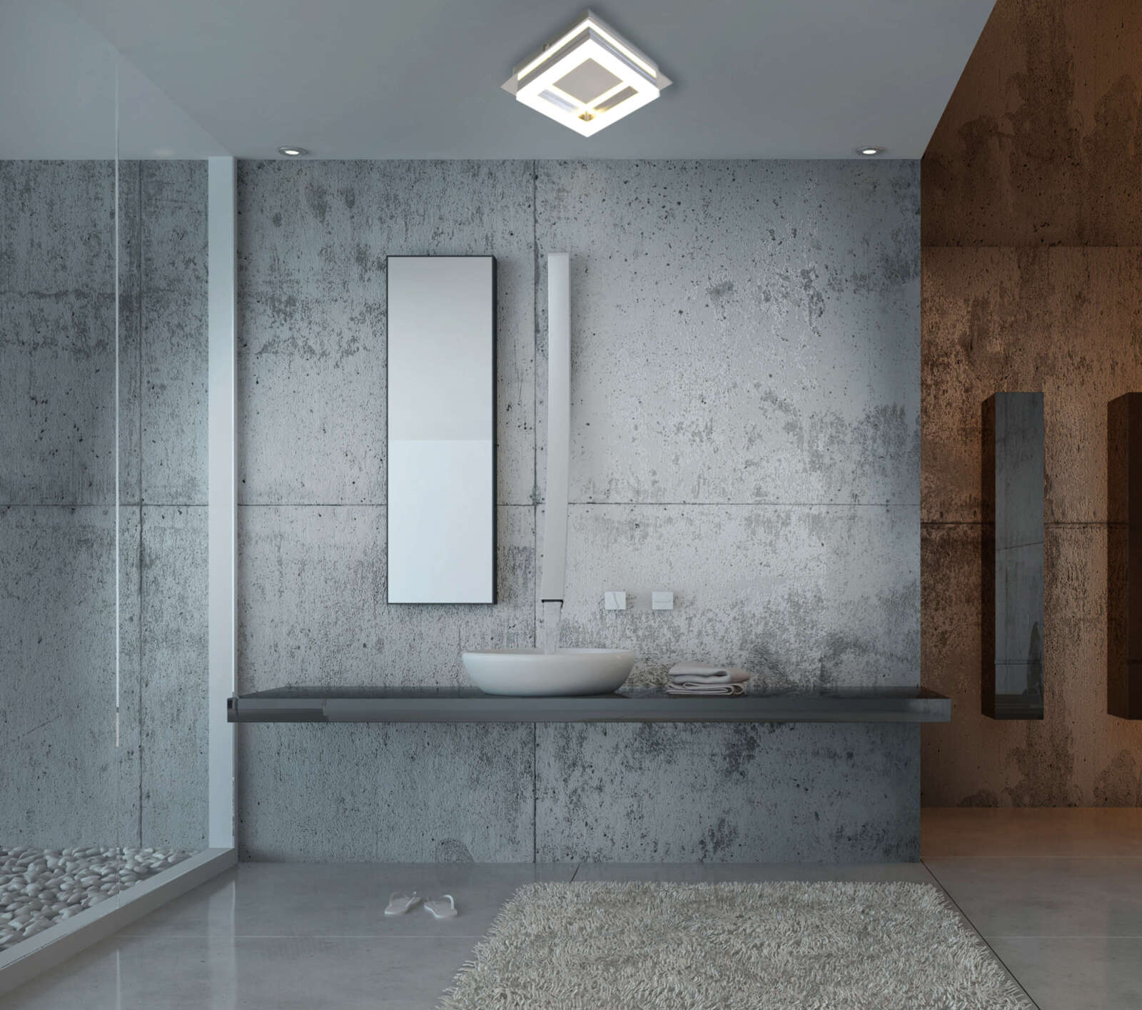 LED-Deckenleuchte BRISTOL - Chrom - 15 cm