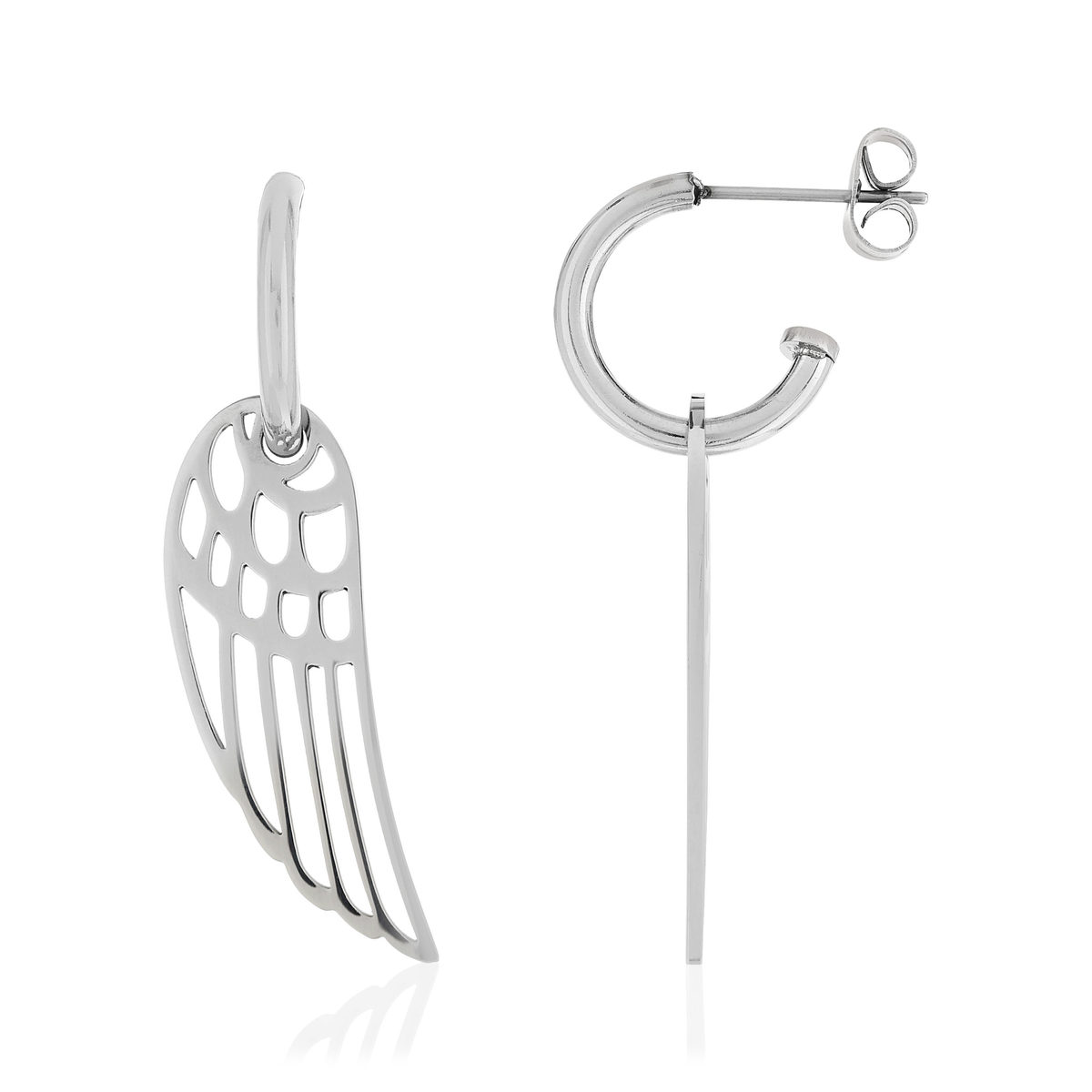 Boucles d'oreilles acier