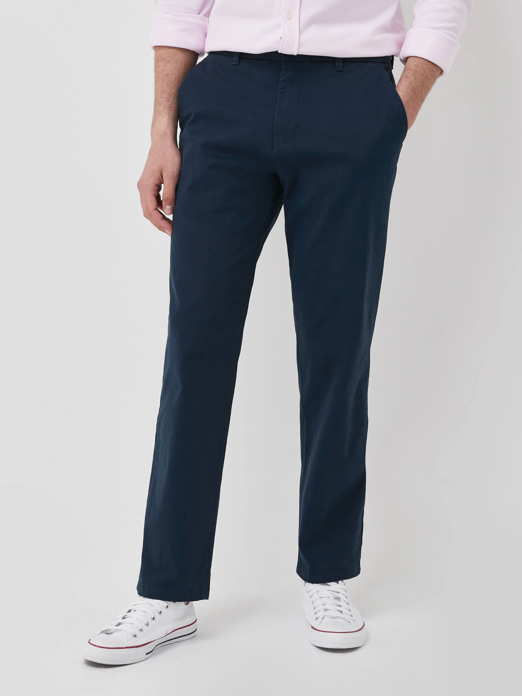 Donkerblauw - Relaxed fit - Stretchy chino